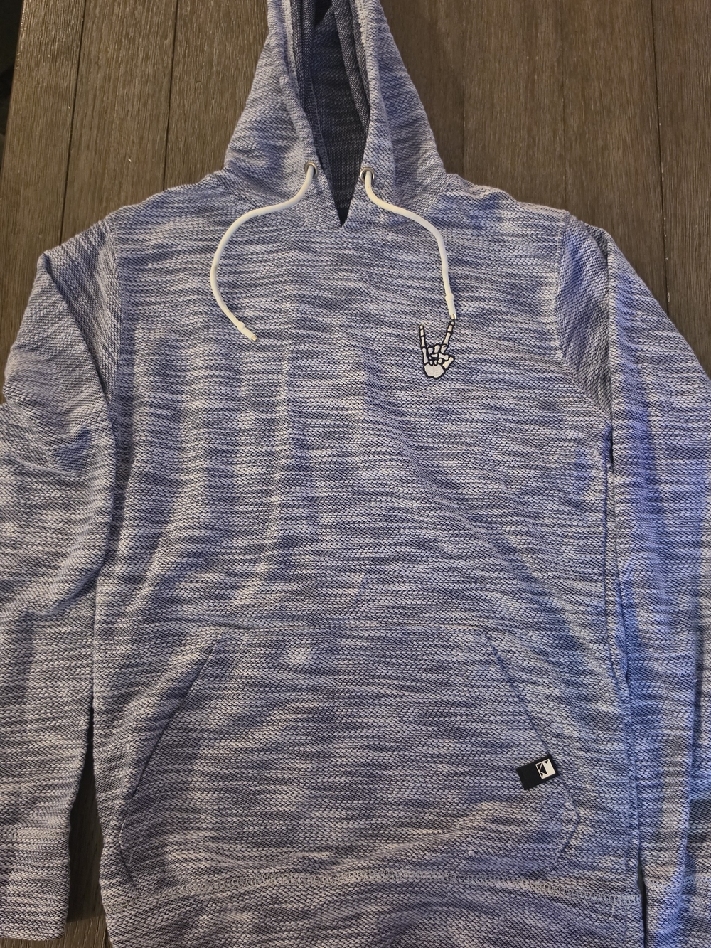 Dikotomy Men's Heather Blue Hooded Pullover Sweatshirt